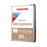 Disco Duro NAS Toshiba N300 PRO, 20TB, SATA 6Gbs, 7200rpm, 3.5", 1Y (HDWG62AXZSTB)