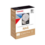 Disco Duro NAS Toshiba N300 PRO, 16TB, SATA 6.0Gb/s, 7200 rpm, 512MB Cache, 3.5", 1Y(HDWG51GXZSTB)