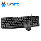 Kit Teclado y Mouse Antryx Precision PS950, USB, Negro (ASC-PS950KV2-SP)
