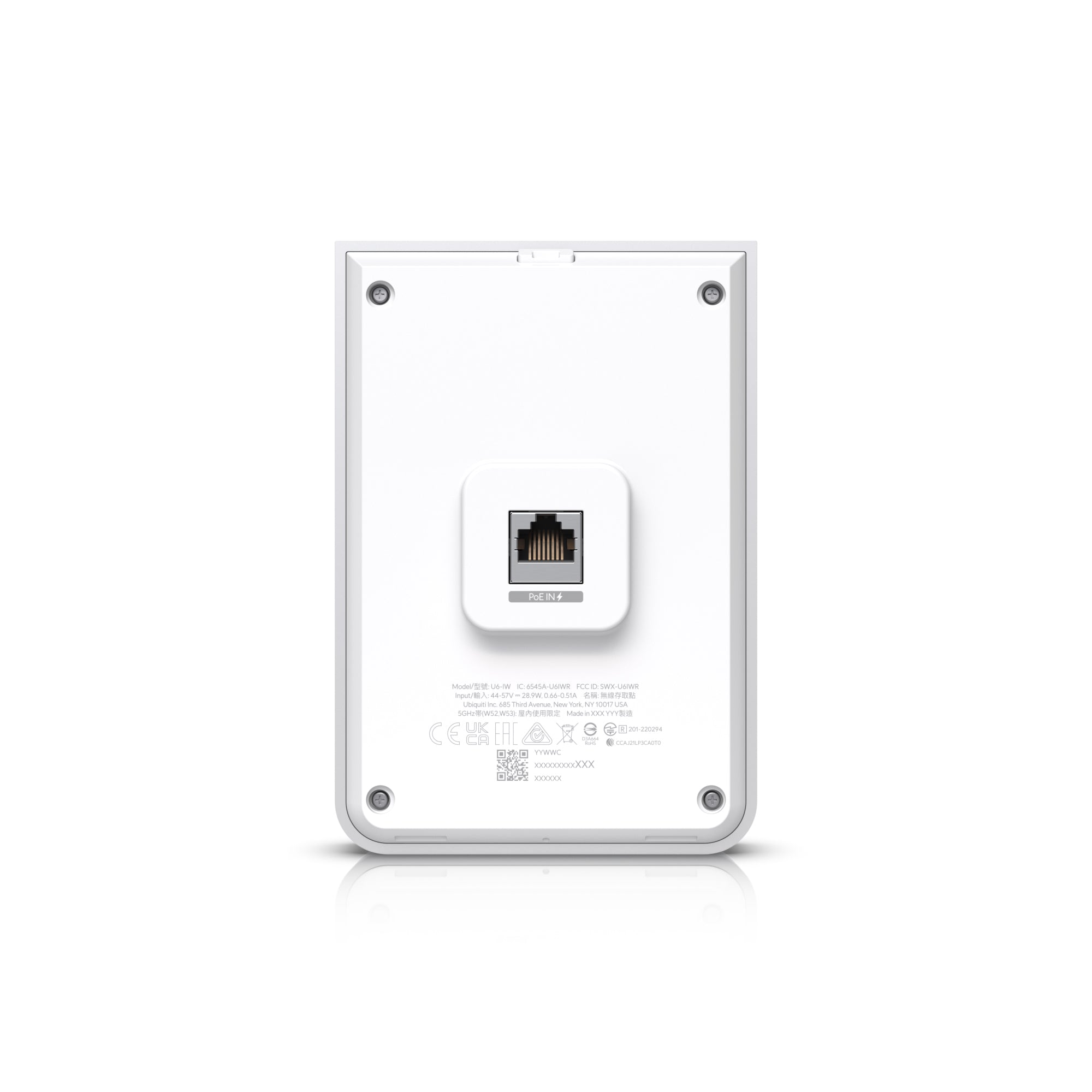 Acces Point Ubiquiti U6 IW, Interior, 2.4/5GHz, WiFi6, 1 Año (U6-IW)