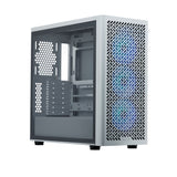 Case Cooler Master Elite 502, Mid Tower, ATX, eATX, iTX, Micro ATX, Vidrio Templado, sin fuente, Blanco, 1 año (E502-WGNN-S00)