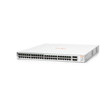 Switch Administrable HPE Aruba IO 1830, 48 GbE, 24/48PoE, 370W, 4 SFP, L2, 2 Años (JL815A)