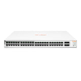 Switch Administrable HPE Aruba IO 1830, 48 GbE, 24/48PoE, 370W, 4 SFP, L2, 2 Años (JL815A)