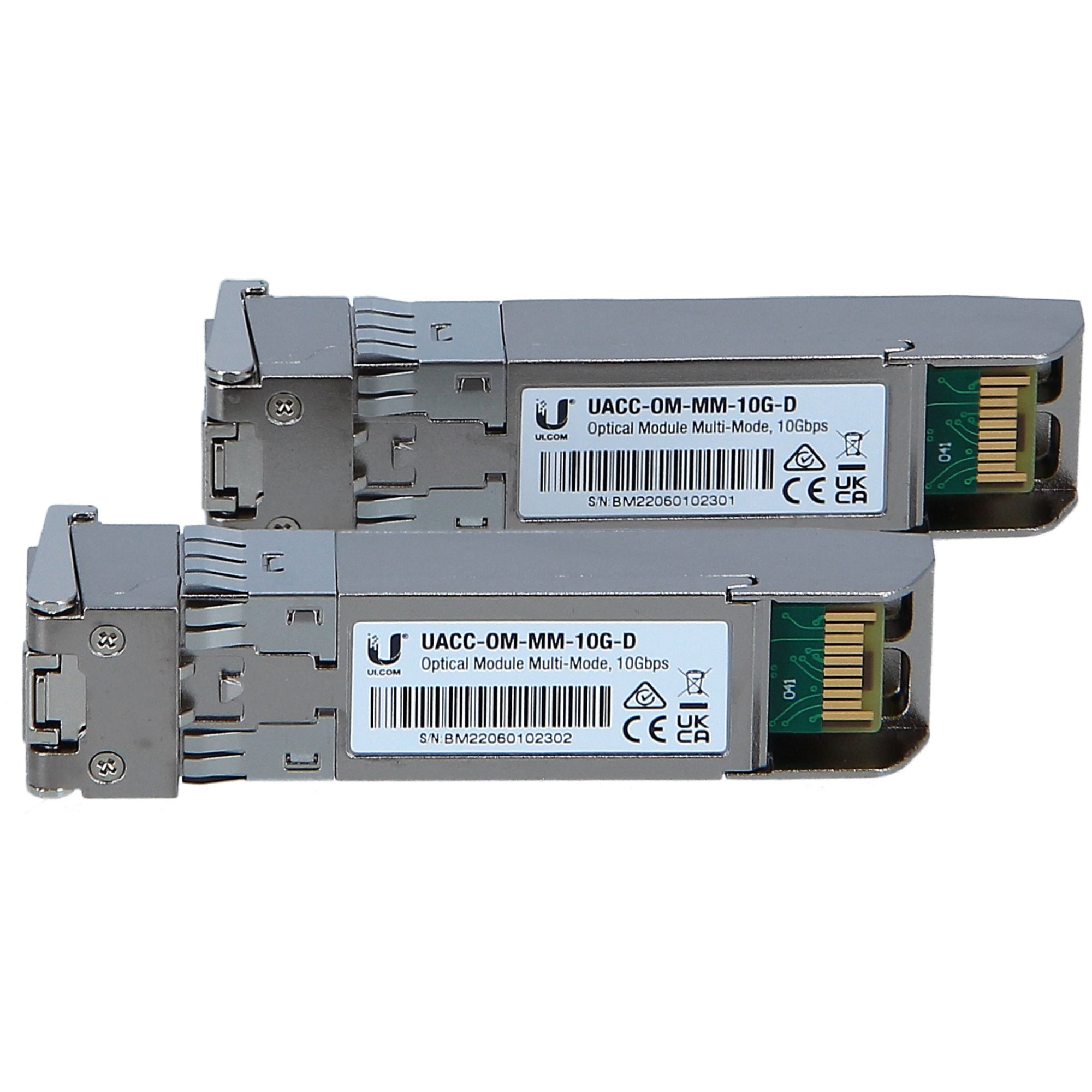 Transceiver Ubiquiti 10G, LC, Dúplex, Multimodo, 1Y (UACC-OM-MM-10G-D-2)