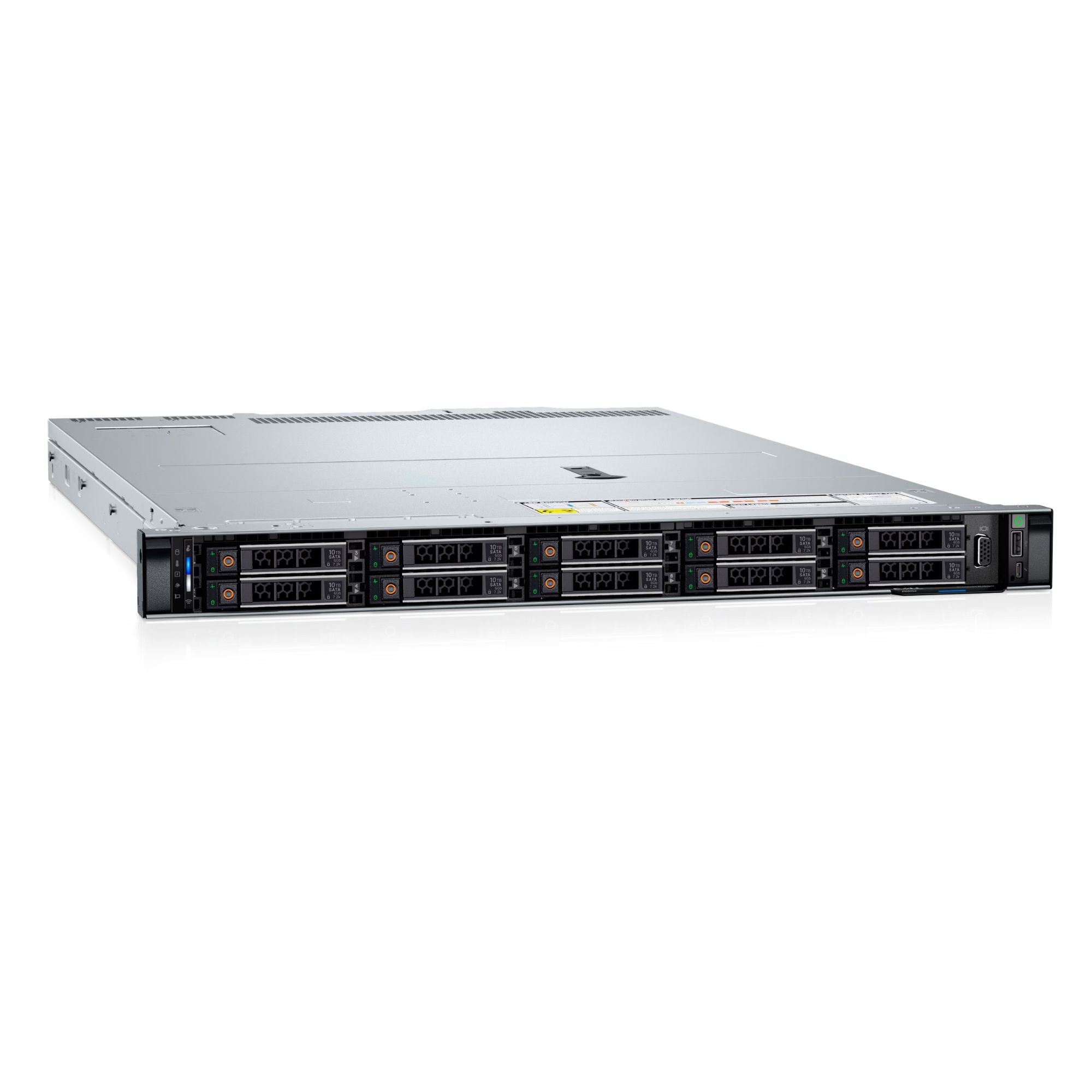 servidor dell poweredge r660xs vista frontal lateral sin tapa