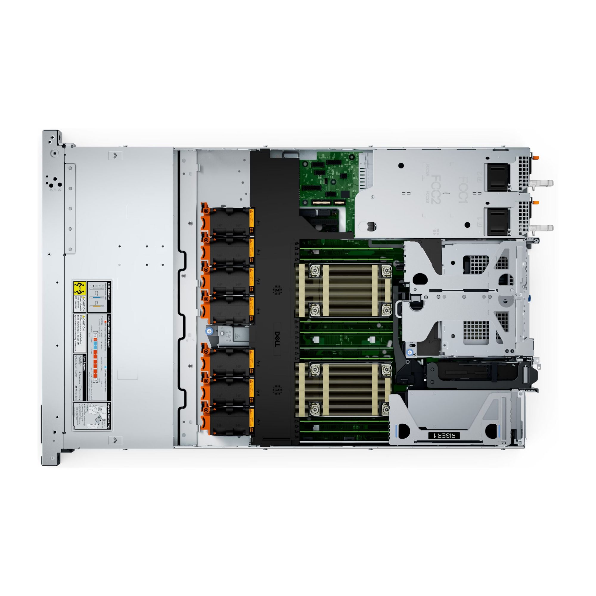 servidor dell poweredge r660xs vista interna