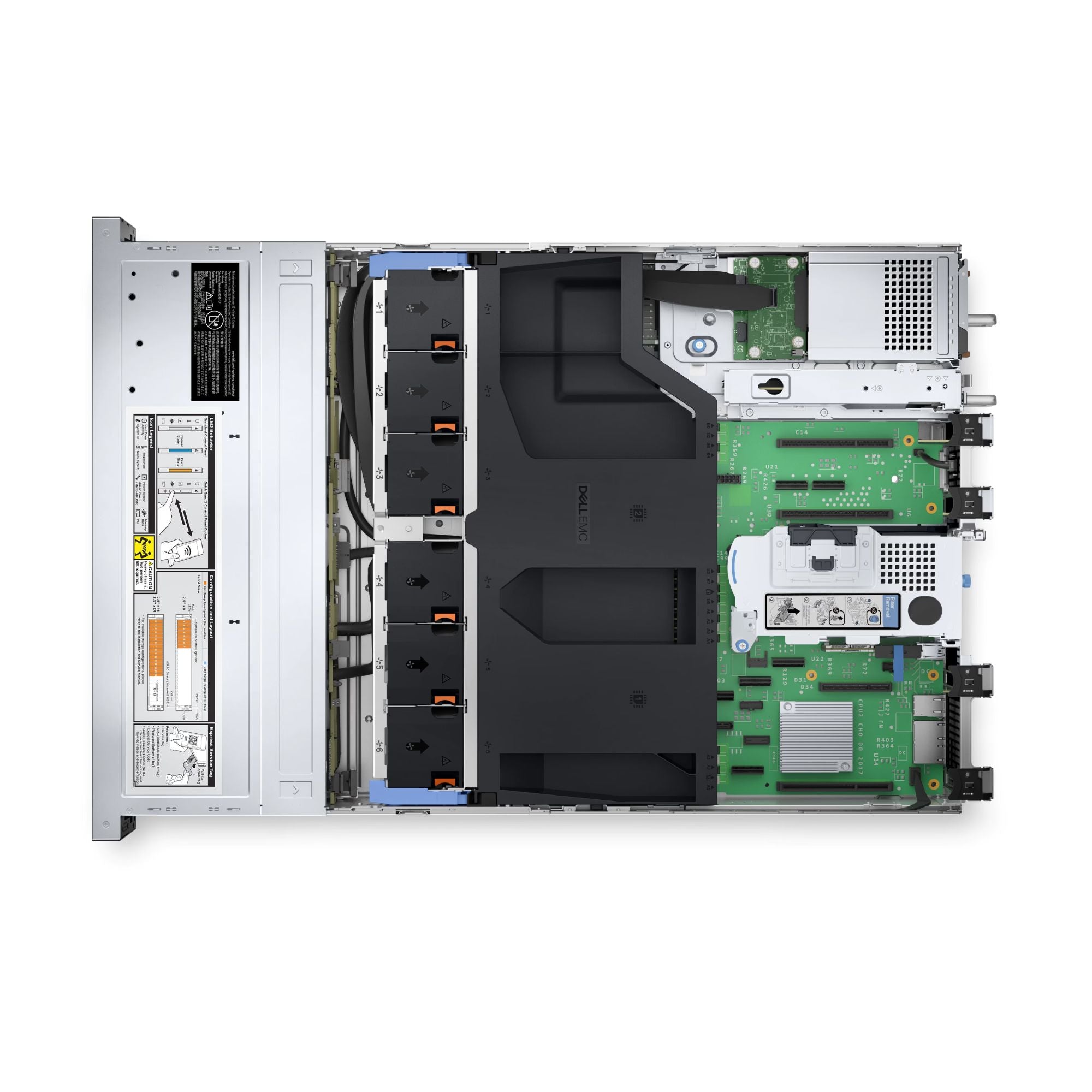 servidor dell power edge r750xs vista interior