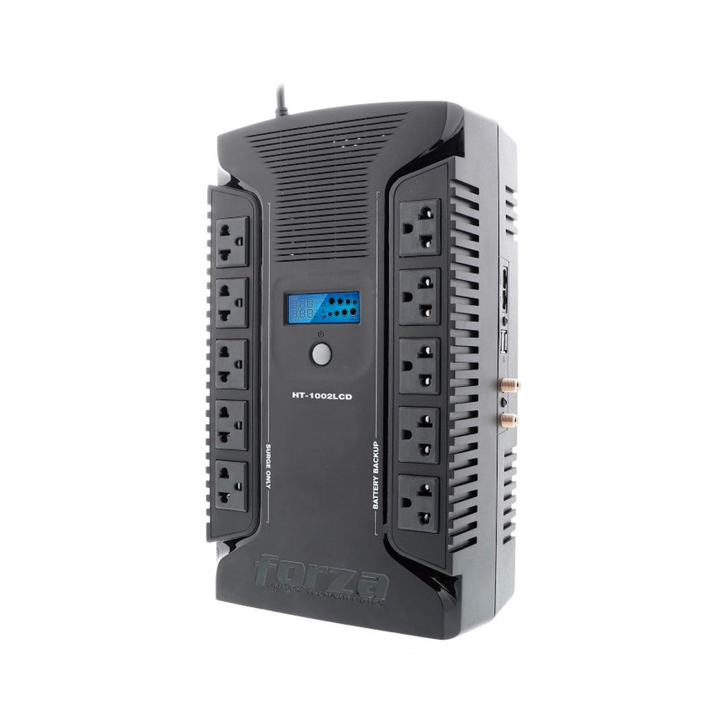 UPS Interactivo Forza, HT-1002LCD 1000VA, 500W, 10Tomas, 2USB.2