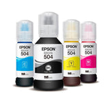 Pack de Tintas EPSON T504 Negro, Amarillo, Cian y Magenta