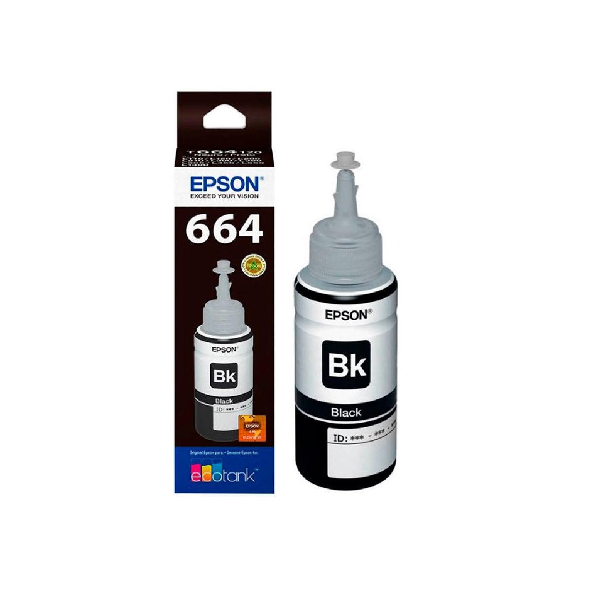 Tinta EPSON 664 - Sistema continuo, Black - PERU DATA
