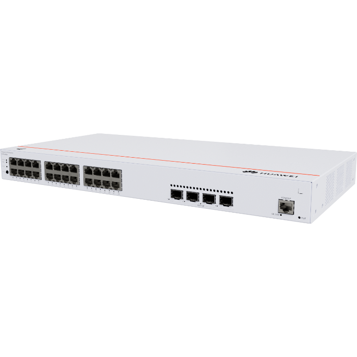 Switch Administrable Huawei S220-24P4X, 24 GbE PoE, 4 SFP+, 370W, L2+, 1 Año (S220-24P4X)