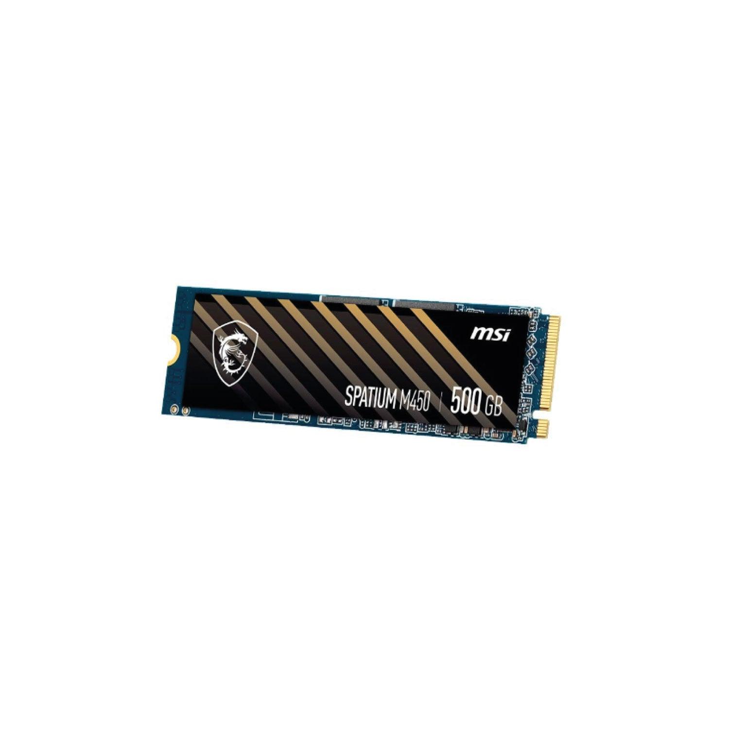 Disco Sólido MSI Spatium M450, SSD 500GB, M.2 PCIe 4.0, NVMe, 1Y (S78-440K220-P83)