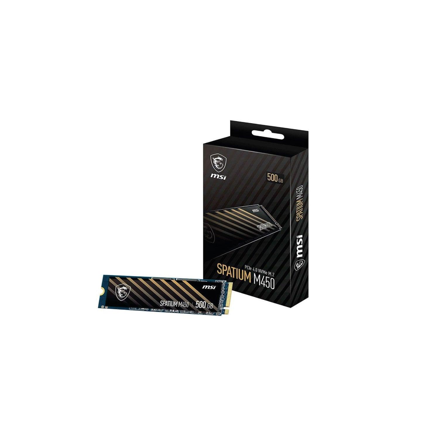 Disco Sólido MSI Spatium M450, SSD 500GB, M.2 PCIe 4.0, NVMe, 1Y (S78-440K220-P83) Imagen secundaria del producto