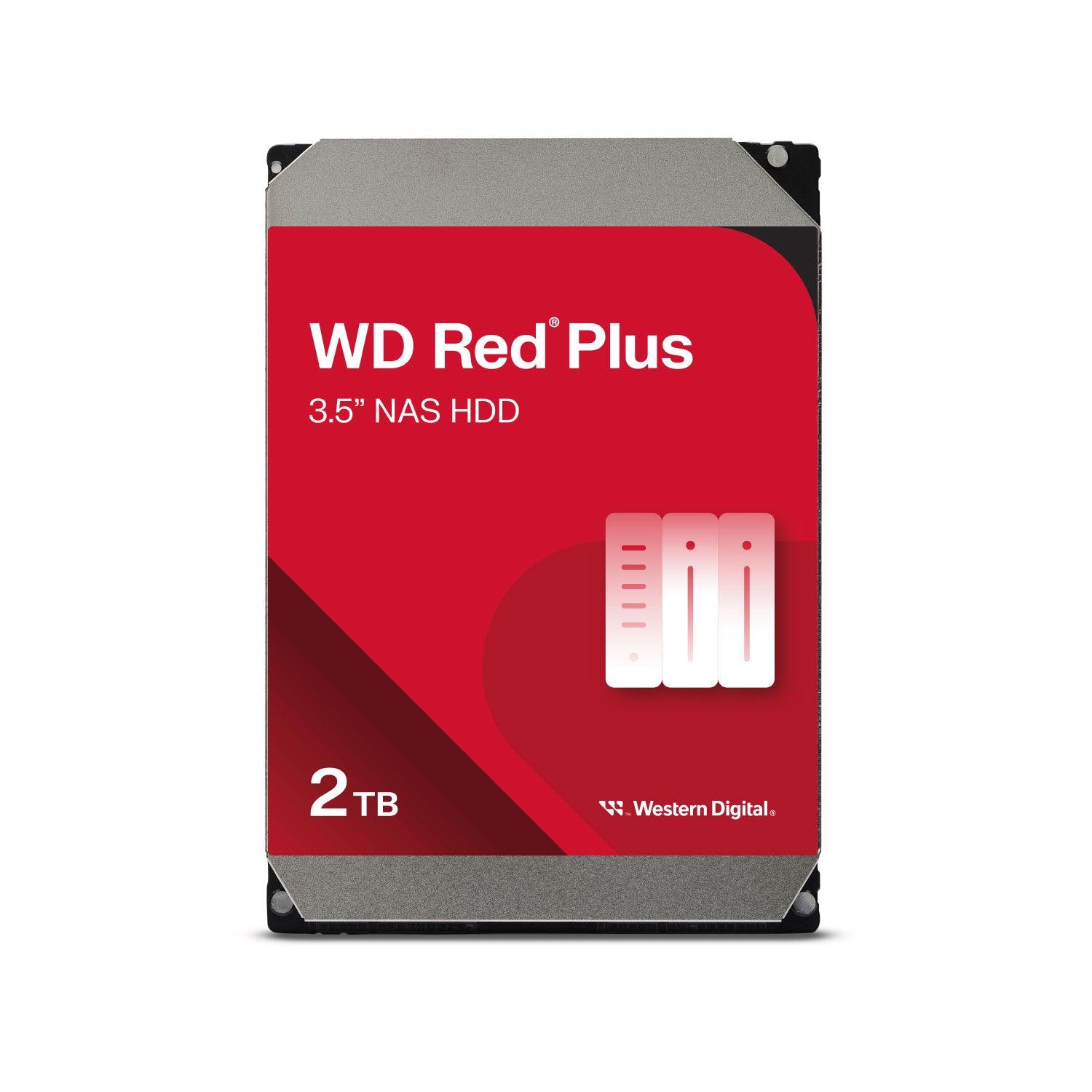 Disco Duro NAS WD RedPlus 2TB, SATA 6Gb/s, 5.4K, 64MB, 3.5", 3Y (WD20EFPX) Imagen principal del producto