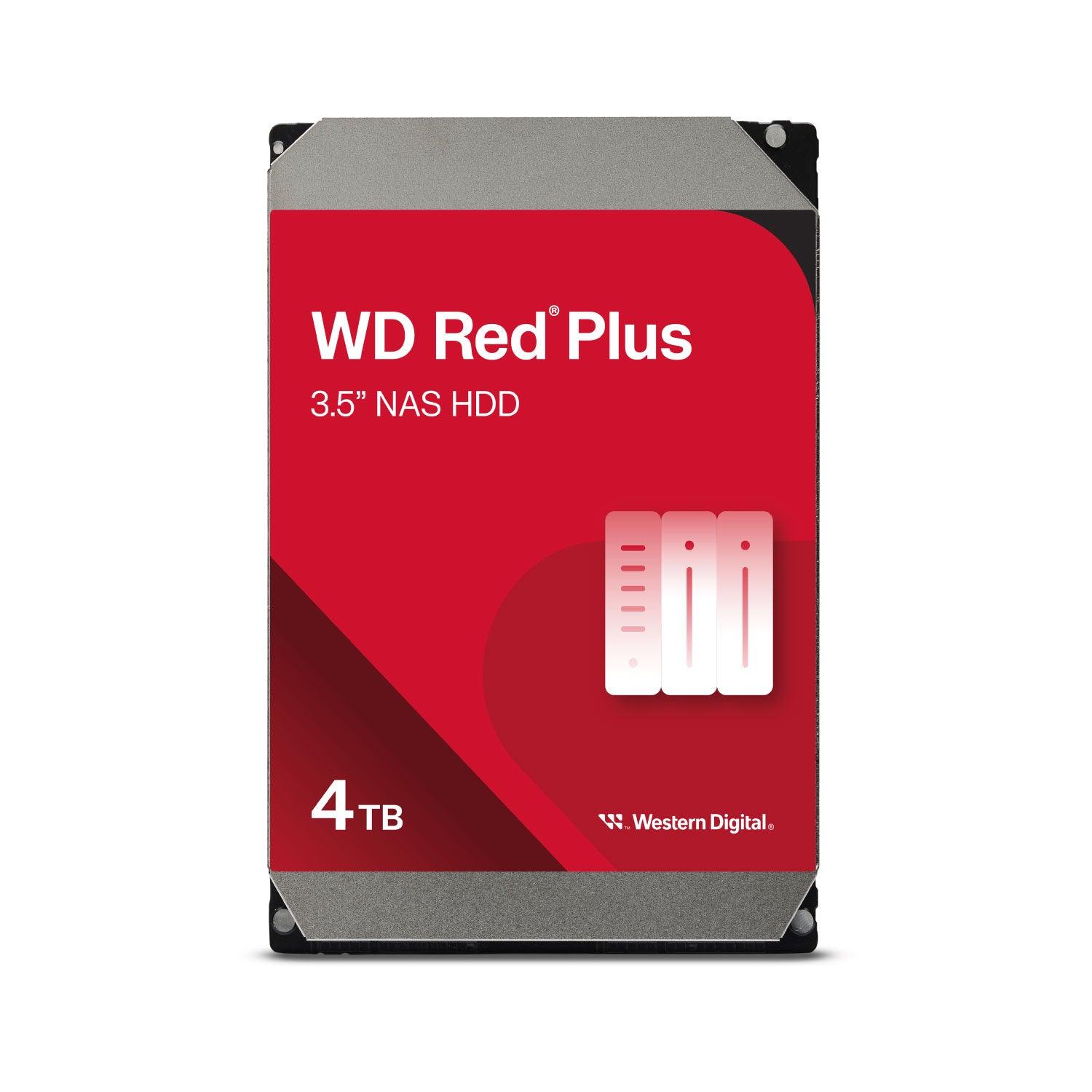Disco Duro NAS WD RedPlus 4TB, SATA 6Gb/s, 5.4K, 256MB, 3.5", 3Y (WD40EFPX) Imagen principal del producto
