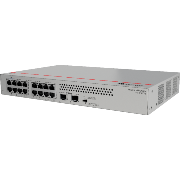Switch Huawei S110-16T2S, 16 GbE, 2 SFP, sin PoE, 1 Año (S110-16T2S)