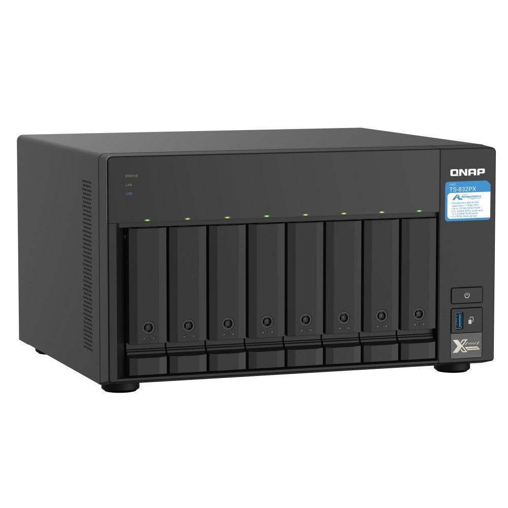 Almacenamiento NAS QNAP TS-832PX-4G, 4C, 4GB RAM, 8 bahías, 2 años Imagen principal del producto