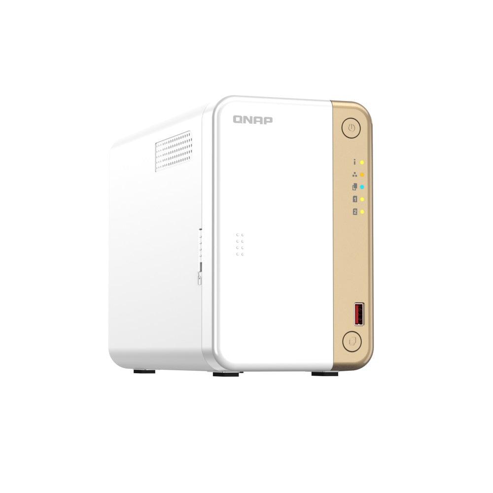 Almacenamiento NAS QNAP TS-262-4G, 0TB, 2C, 4GB RAM, 2 bahías, 2 años