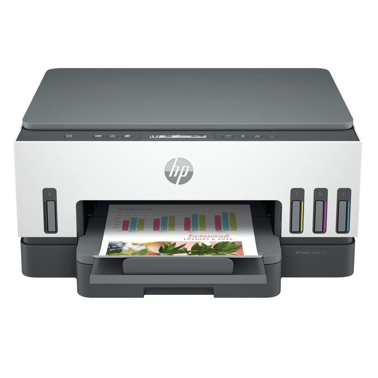 Impresora Mult. HP Smart Tank 720, USB, WiFi, Bluetooth, Dúplex 1 Año (6UU46A)