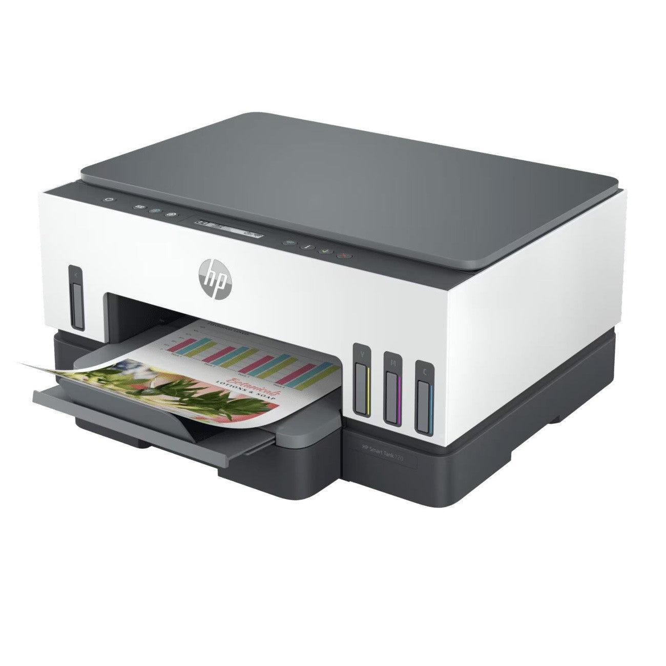 Impresora Mult. HP Smart Tank 720, USB, WiFi, Bluetooth, Dúplex 1 Año (6UU46A)