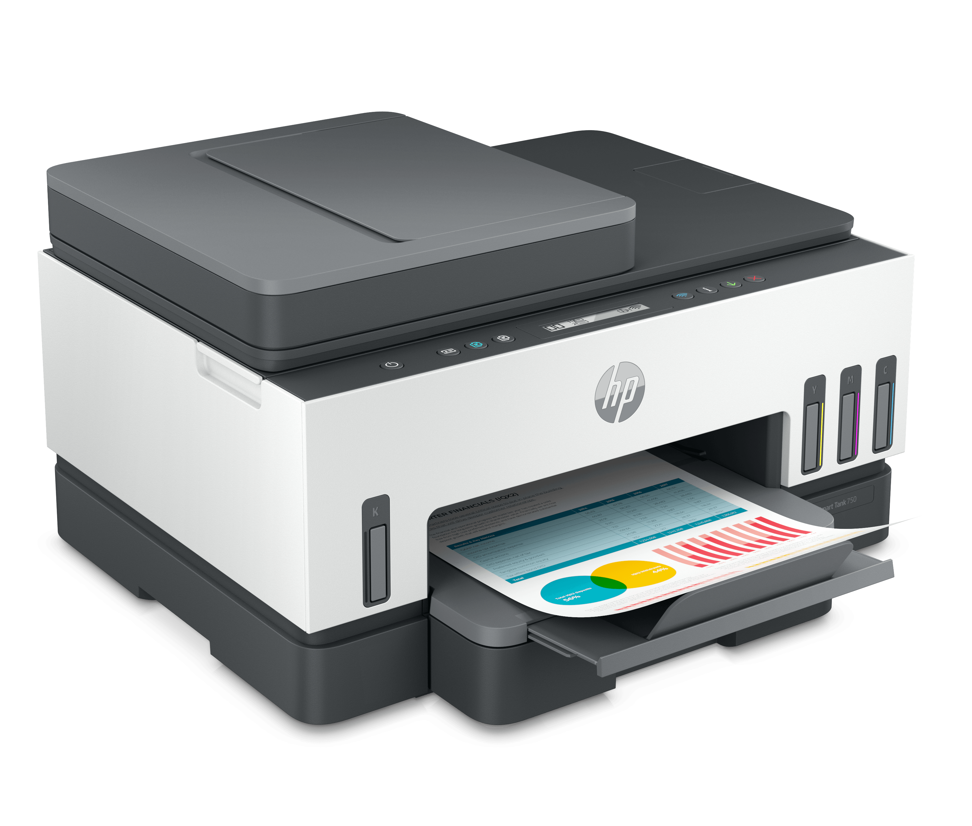 Impresora Mult. HP Smart Tank 750, USB, WiFi, LAN, Bluetooth, Dúplex, ADF