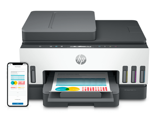 Impresora Mult. HP Smart Tank 750, USB, WiFi, LAN, Bluetooth, Dúplex, ADF 3300