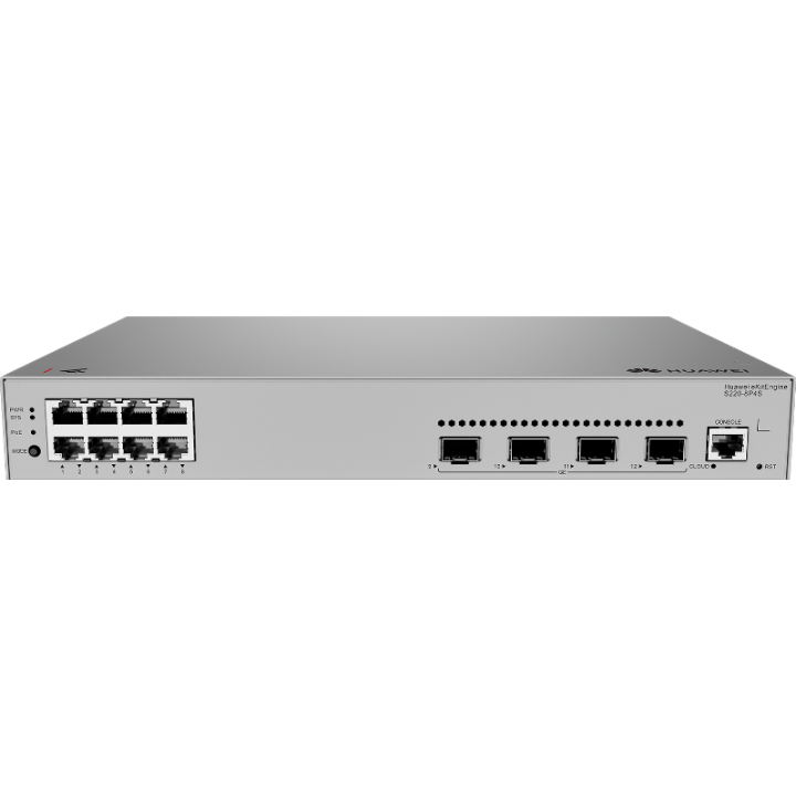 Switch Administrable Huawei S220-8P4S, 8 GbE, PoE, 4 SFP, 124W, L2, 1 Año (S220-8P4S)
