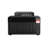 Almacenamiento NAS QNAP TS-873A-SW5T-US, 4C, 8GB RAM, 8 bahías +  Switch Qnap SW5T 5P