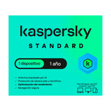 Antivirus Kaspersky Estandar, 1 usuario, 1 dispositivo, 1 Año (KL1041DDAFS)