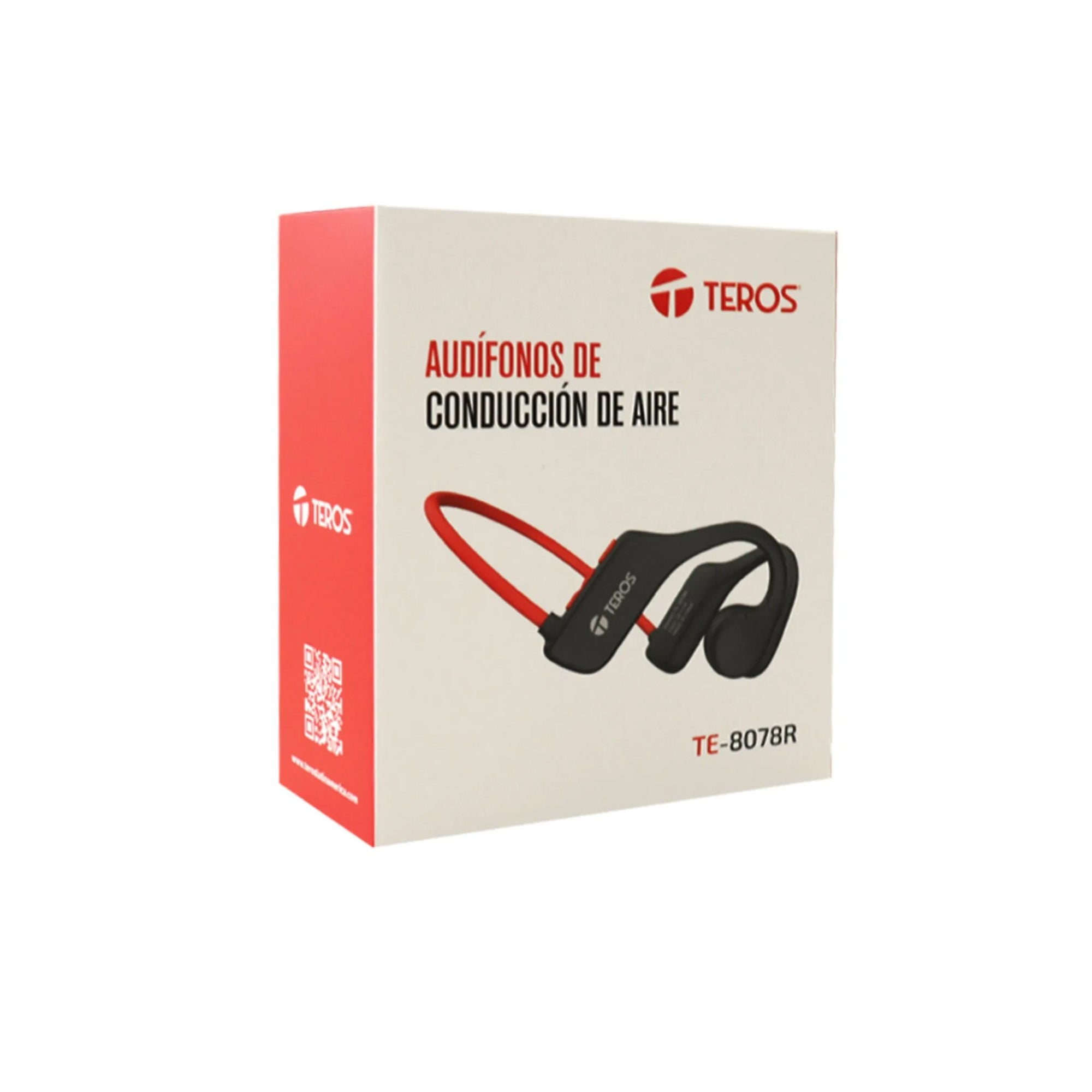 Audifono Teros TE-8078R, Bluetooth, rojo/gris, Conduccion de Aire, 1 año (TE8078) Imagen principal del producto