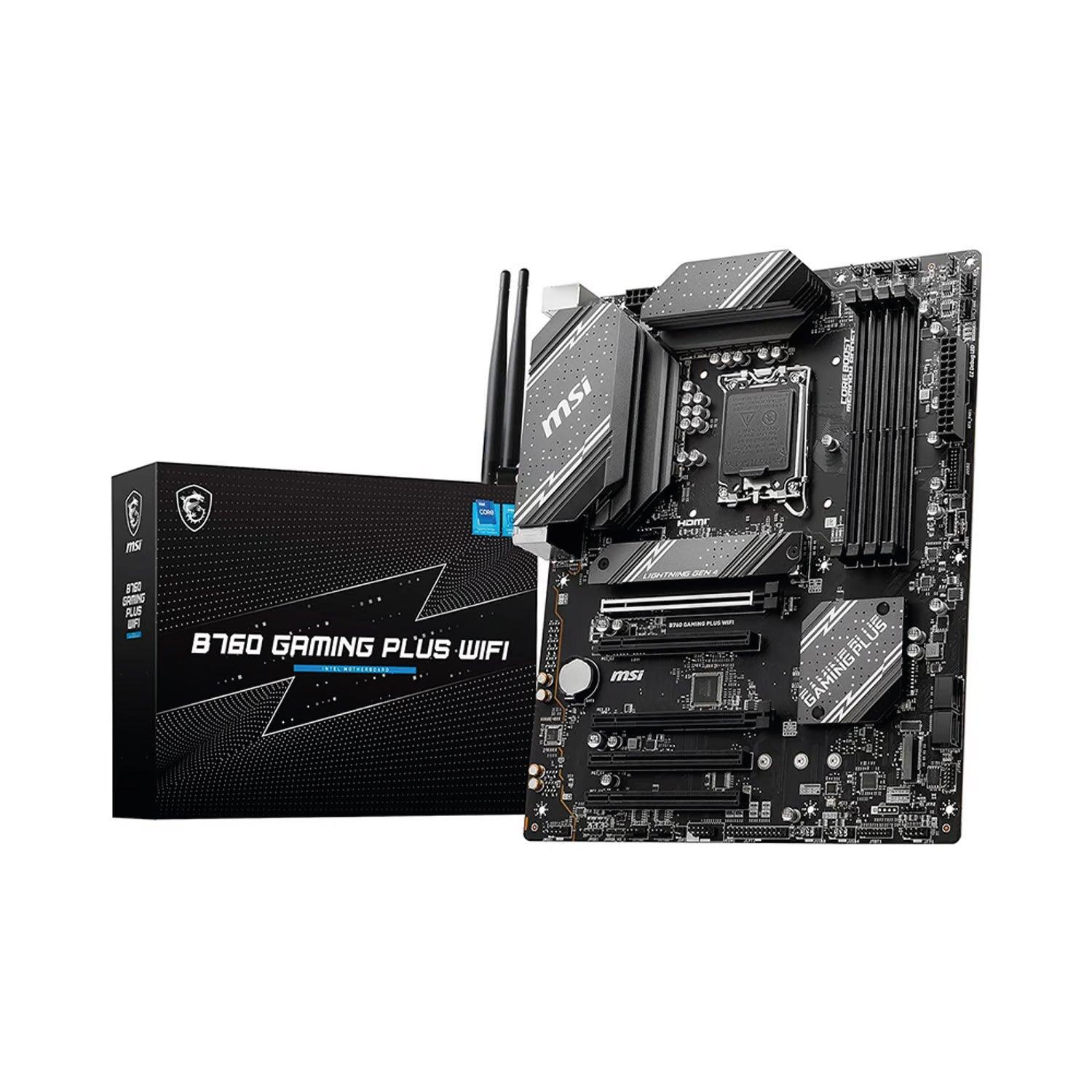 MB MSI B760 Gaming Plus WiFi, 14a Gen, 13a Gen, LGA1700, DDR5, HDMI, DP, RJ45, ATX, 1Y (B760 GAMING PLUS WIFI) Imagen principal del producto