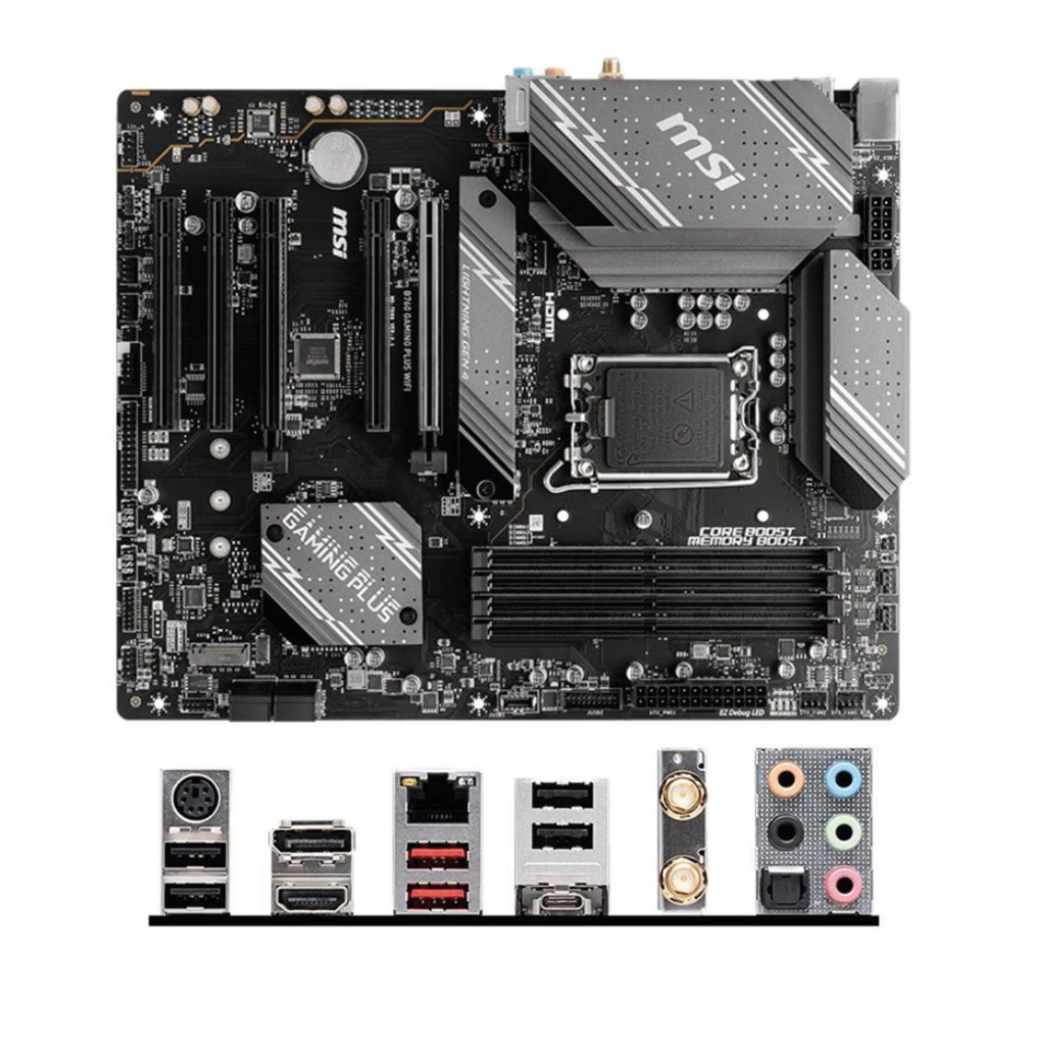 MB MSI B760 Gaming Plus WiFi, 14a Gen, 13a Gen, LGA1700, DDR5, HDMI, DP, RJ45, ATX, 1Y (B760 GAMING PLUS WIFI) Imagen secundaria del producto