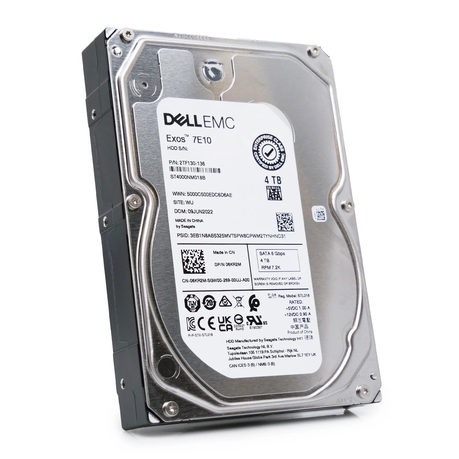 Disco Duro Servidor Dell 4TB, SATA 7.2k, 6Gbps, 3.5'', Caddy 3,5", 1 Año (06KR2M) Imagen secundaria del producto
