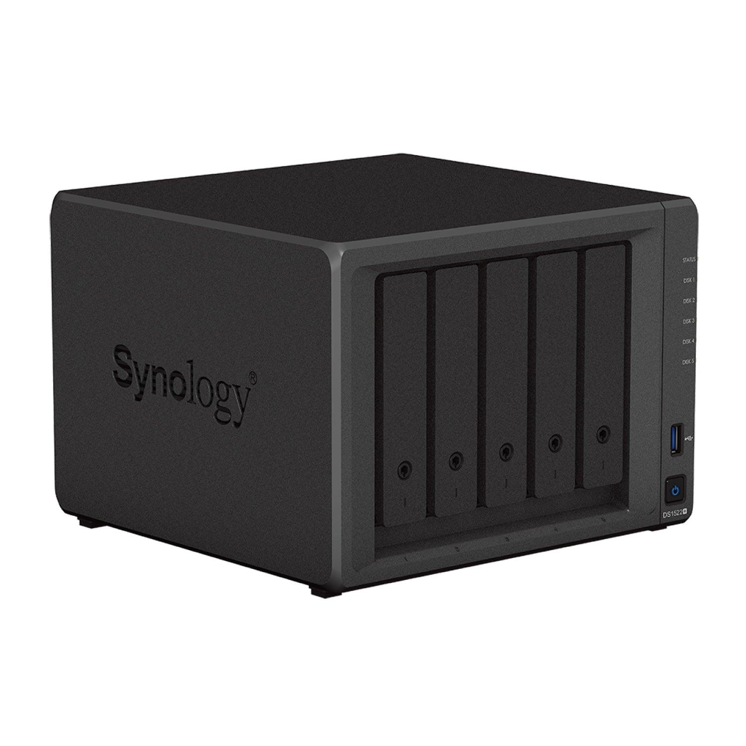 Almacenamiento NAS Synology DiskStation DS1522+, 2C, 8GB, 5 bahías, 0TB, 3 años