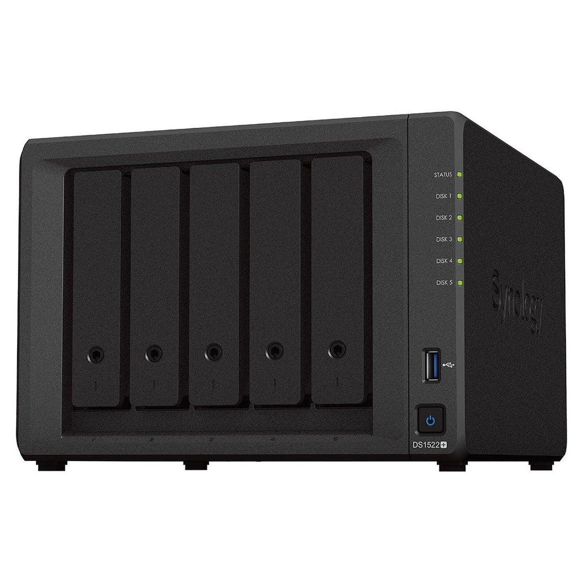 Almacenamiento NAS Synology DiskStation DS1522+, 2C, 8GB, 5 bahías, 0TB, 3 años