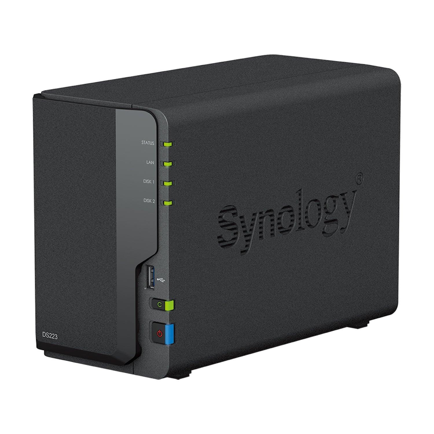 Almacenamiento NAS Synology DiskStation DS223, 4C, 2GB, 2 bahías, 2 años