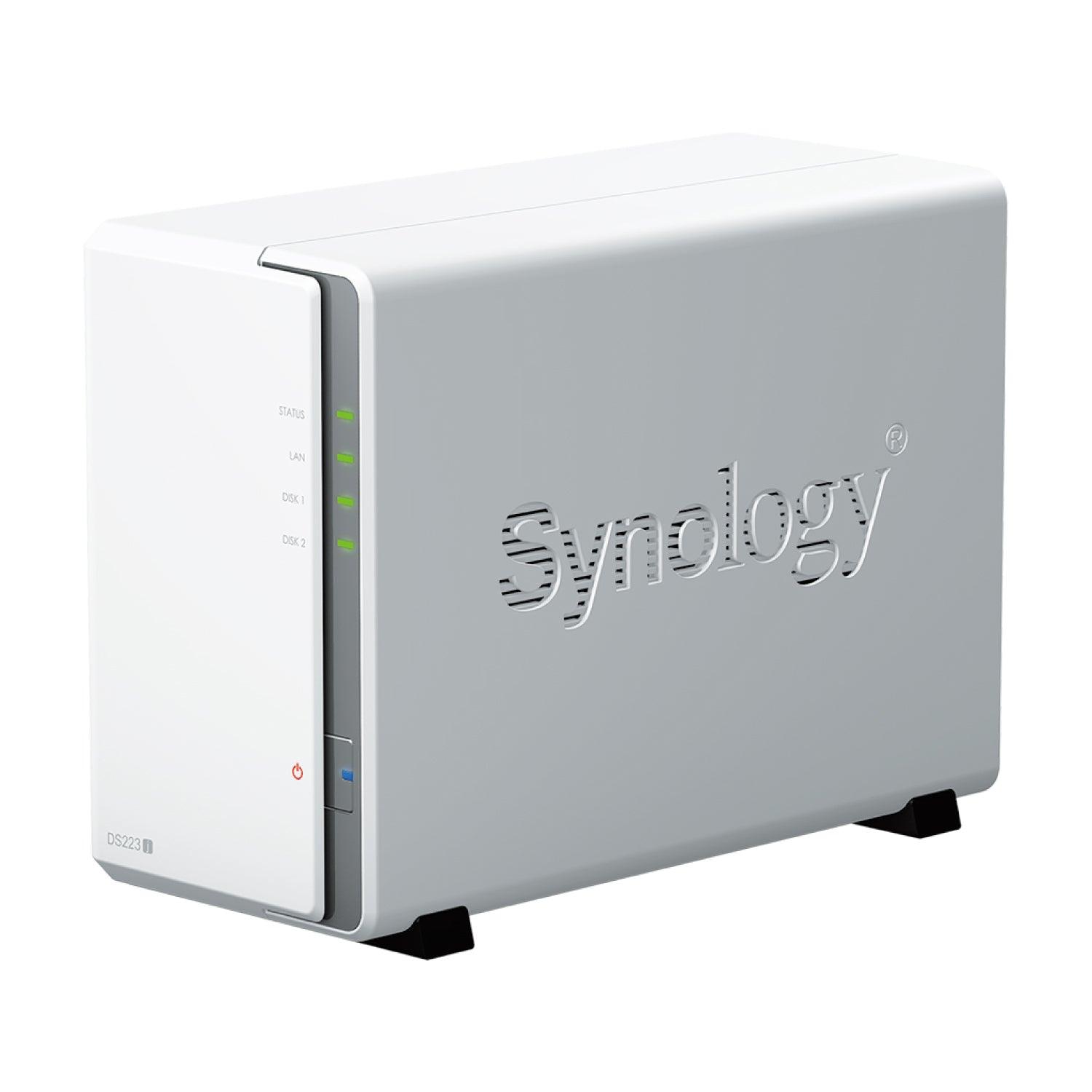 Almacenamiento NAS Synology DiskStation DS223J, 4C, 1GB, 2 bahías, 0TB, 2 años