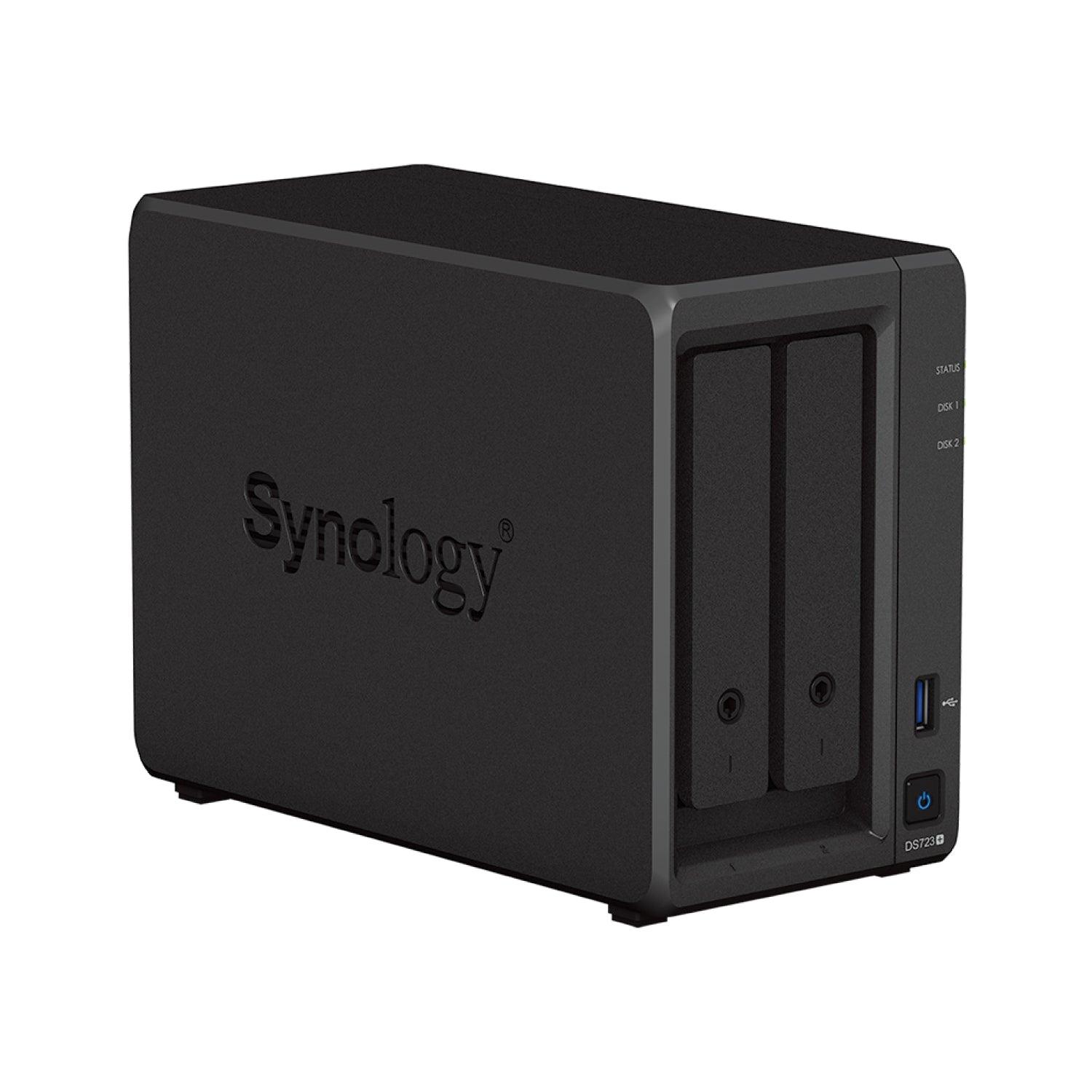 Almacenamiento NAS Synology DiskStation DS723+, 2C, 2GB, 2 bahías, 0TB, 3 años