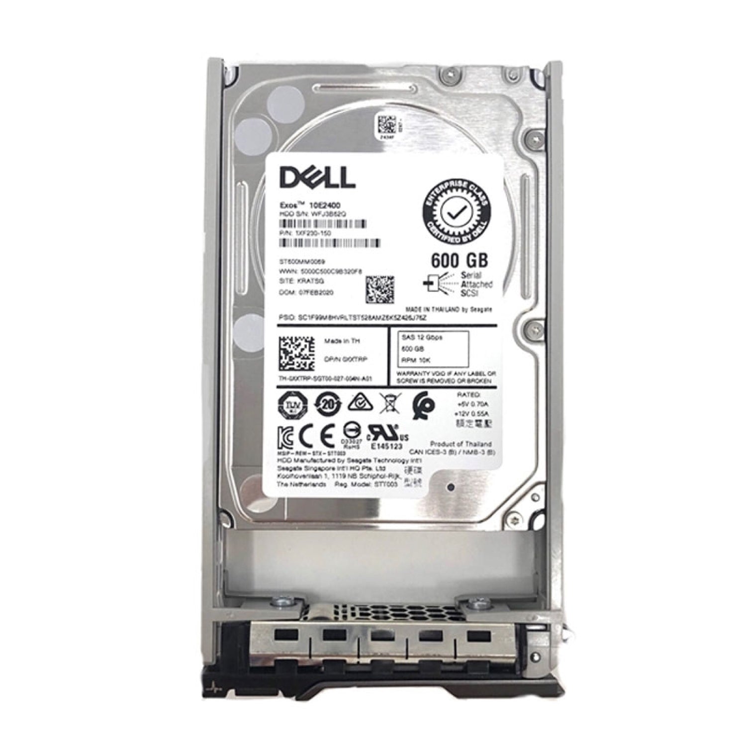 Disco Duro Servidor Dell 600GB, SAS, 15K, 12Gbps, 2.5" caddy 3.5", 1 año (400-ATIN) Imagen principal del producto