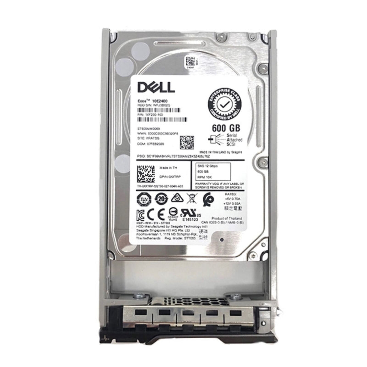 Disco Duro Servidor Dell 600GB SAS, 15K, 12Gbps, 512n, 2.5'', HotPlug (400-ATIN)
