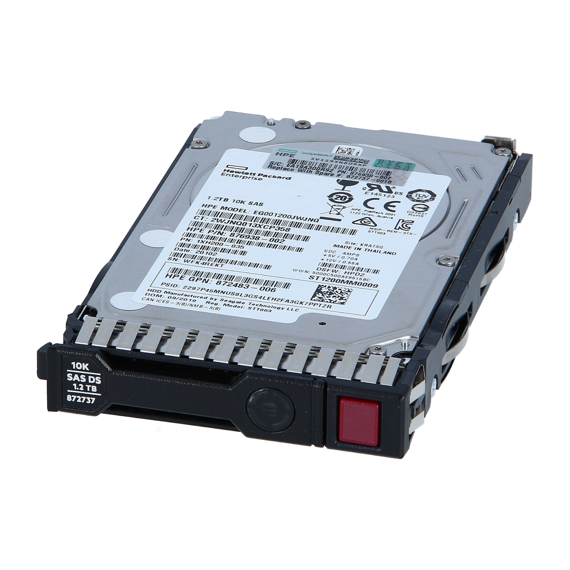 Disco Duro Servidor HPE 1.2TB SAS, 10K, 12Gbps, 2.5", 1 Año (P28586-B21) Imagen principal del producto