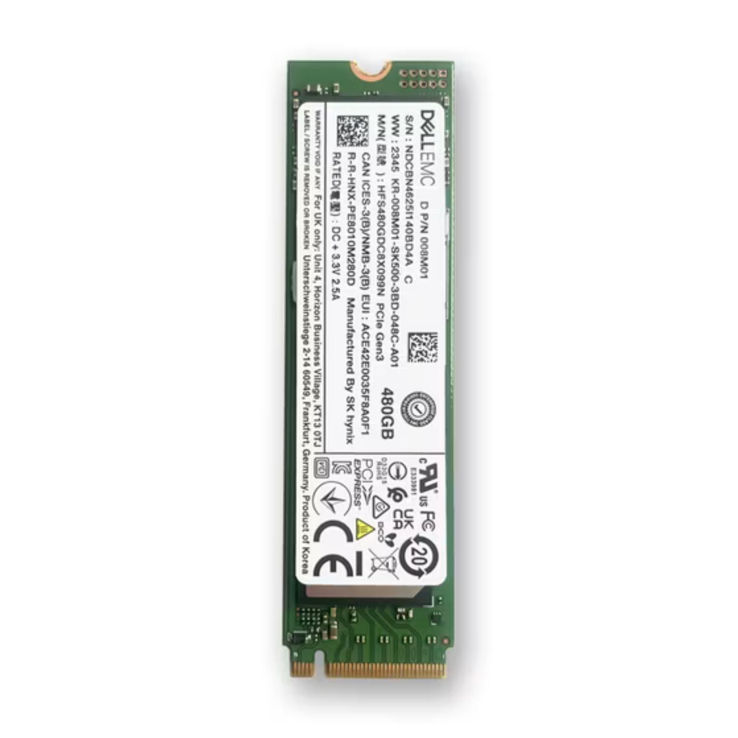 Disco Duro Servidor Dell 480GB NVMe, 6Gbps, 2280, 1 Año (400-BONG) Imagen principal del producto