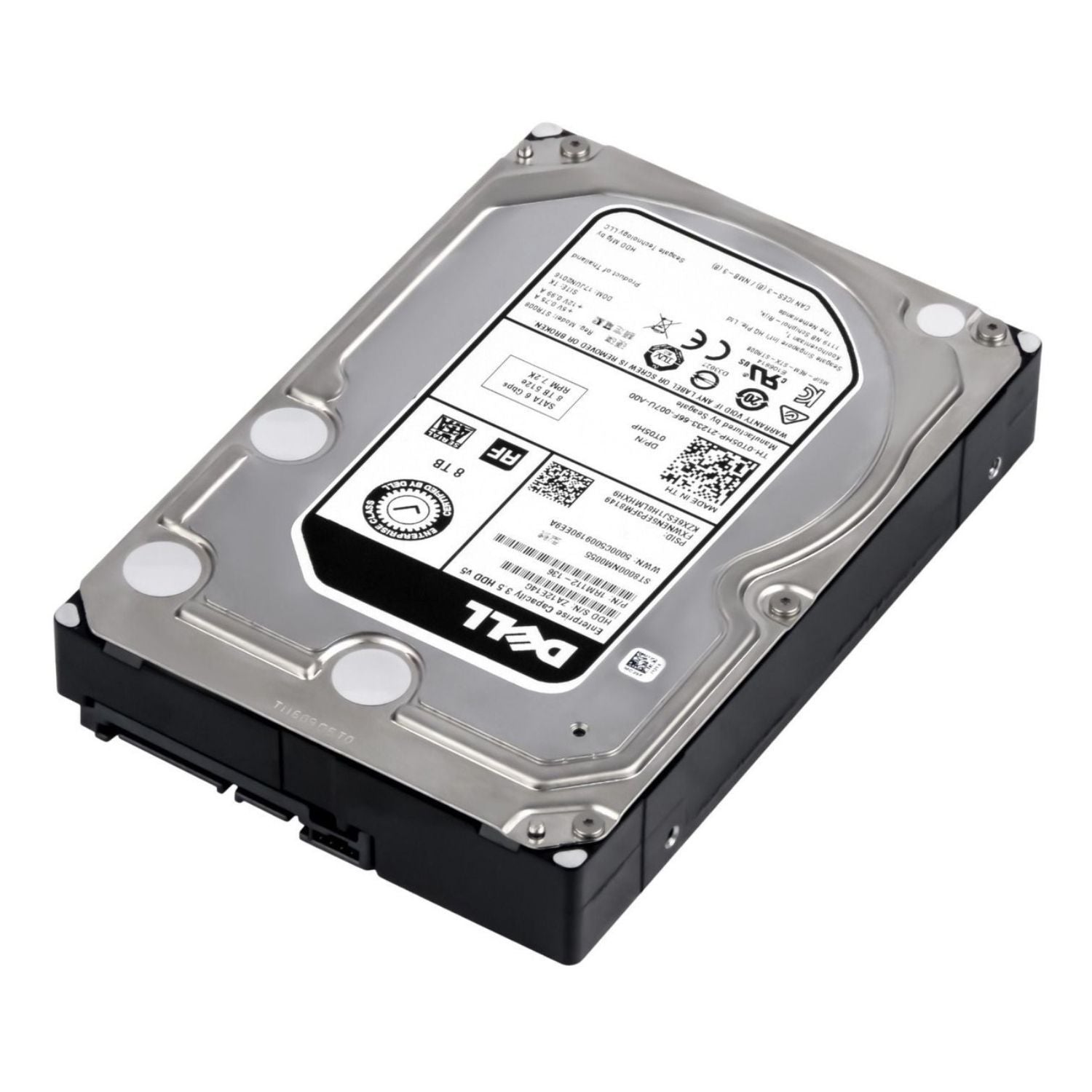 Disco Duro Servidor Dell 8TB, SATA 6Gbps, 3.5", 7.2K (161-BBQN) Imagen principal del producto