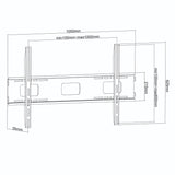 Rack Fijo Koreano FK100, 37-120 pulgadas, carga 120kg, Vesa Max 1000x600
