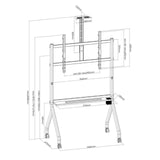 Rack Móvil Pedestal SPK-0116W Para Pantalla interactiva, 55-110 pulgadas
