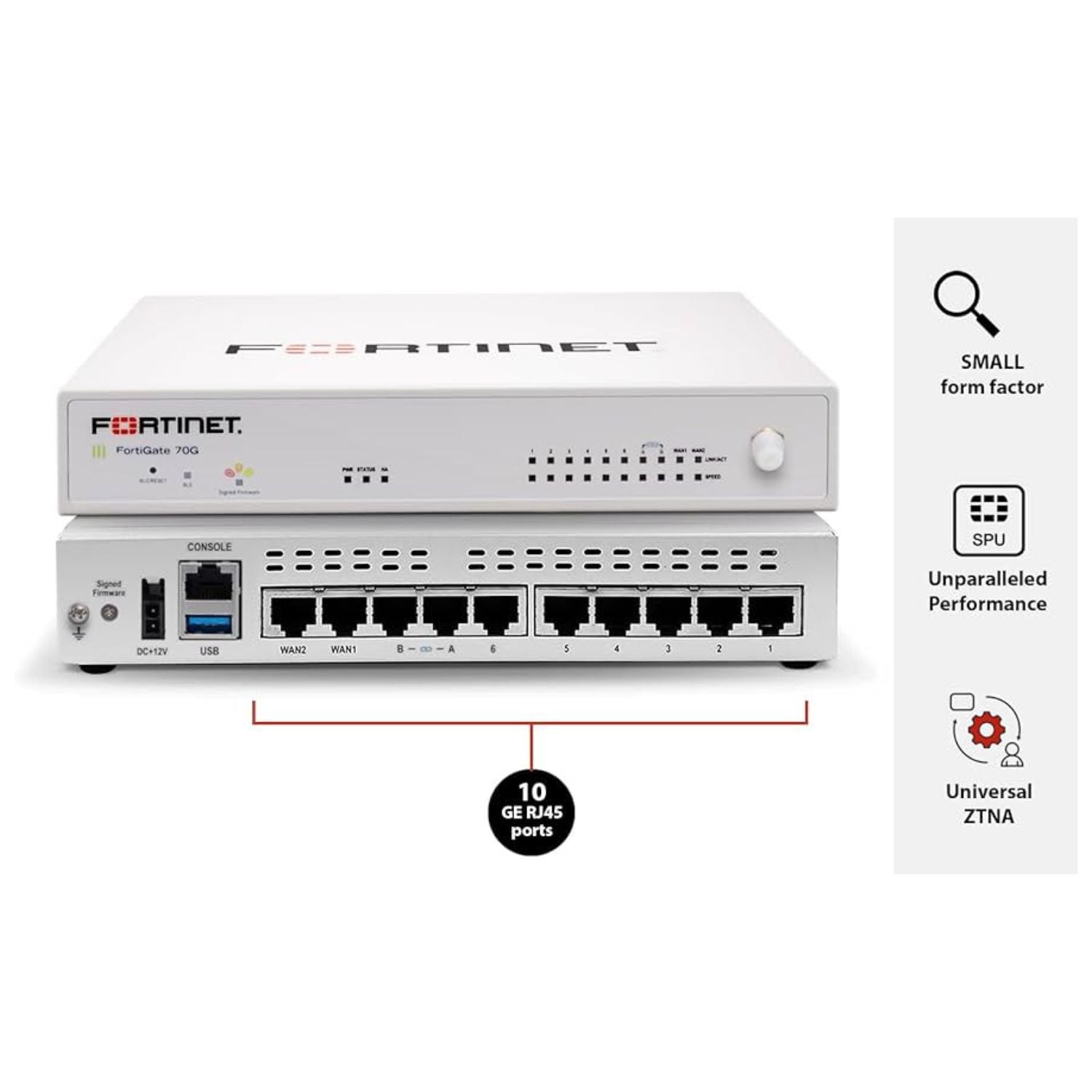 Firewall Fortinet FortiGate 70G Bundle, FortiCare + UTP, 1 Año (FG-70G-BDL-950-12)