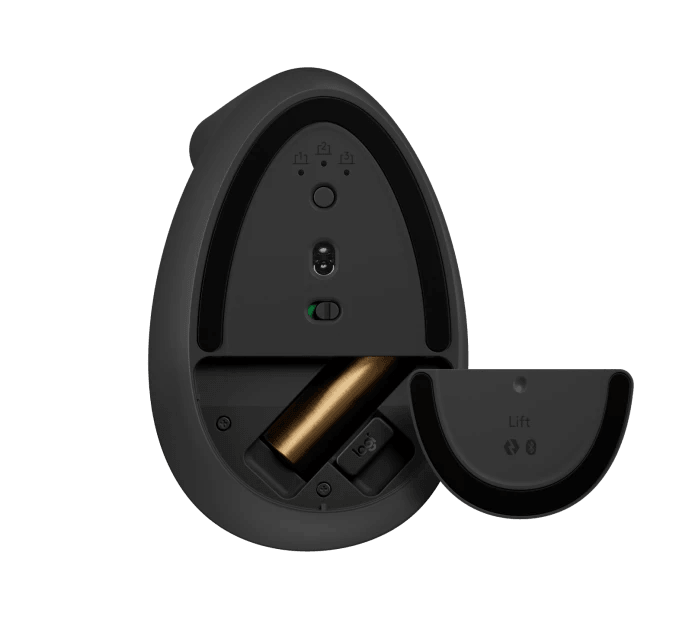 Mouse Logitech Lift Vertical, Zurdo, Negro, Wireless, Bluetooth (910-006467)