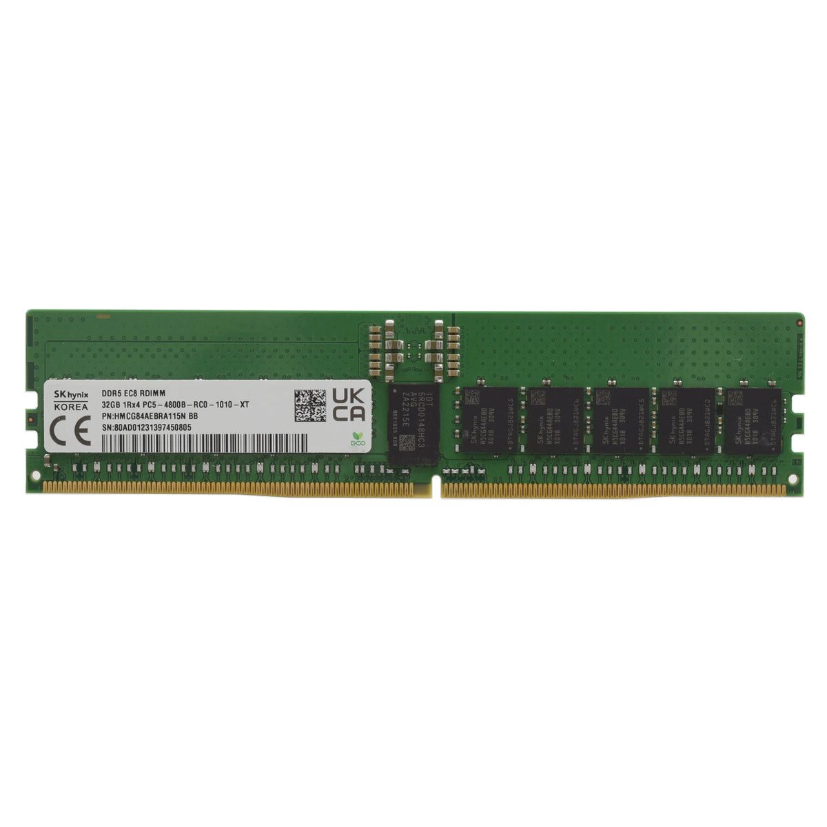 Memoria Servidor DELL 32GB RDIMM, 2Rx8, DDR5, 4800MHz, 1Y Ensamble (HMCG88AEBRA107N BB)