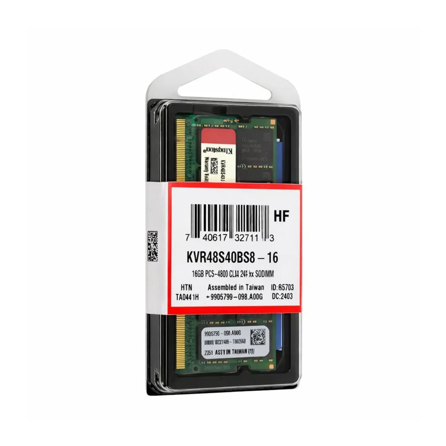 Memoria Sodimm Kingston, 16GB, DDR5, 5600MHz, CL46 (KCP556SS8-16)