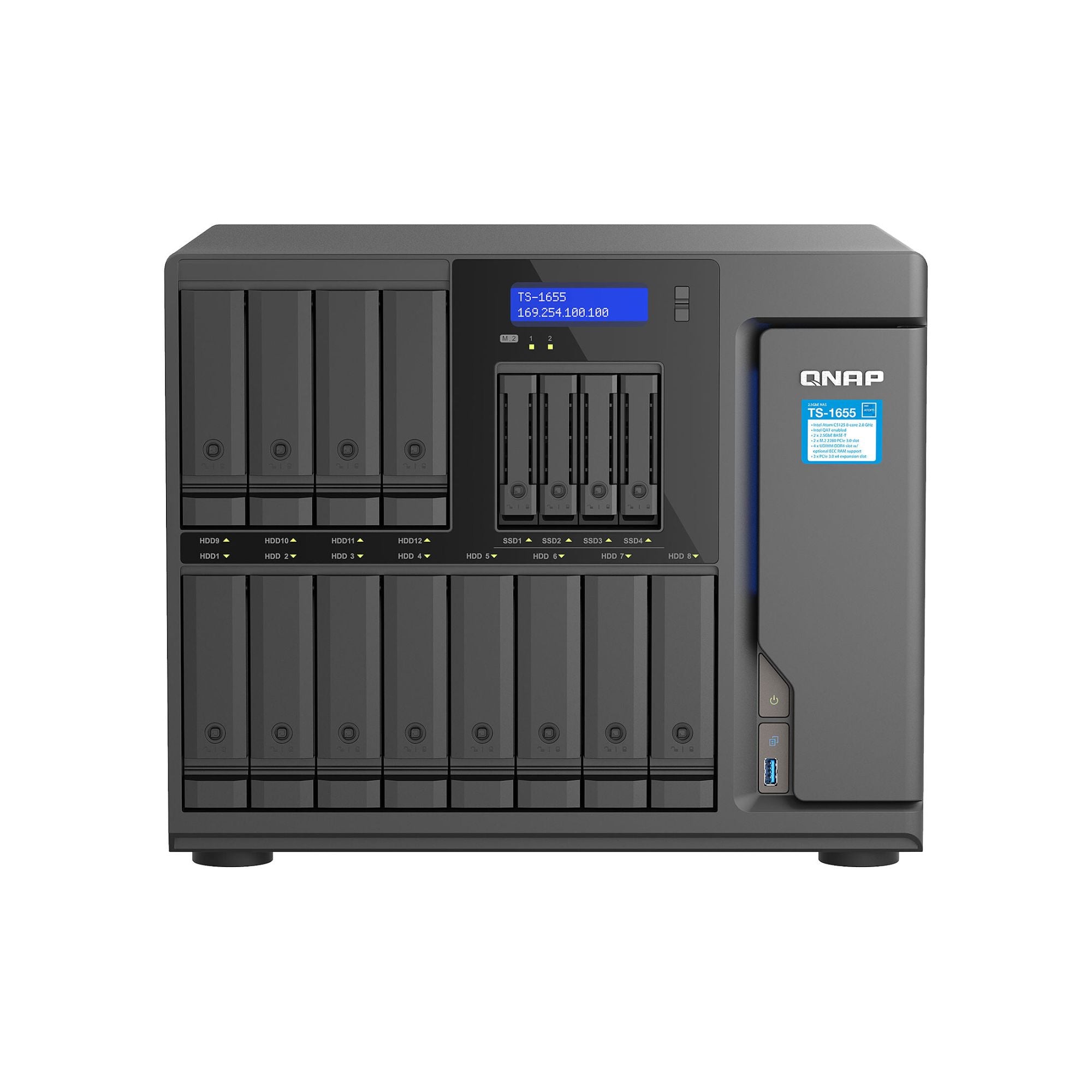 NAS-QNAP-TS-1655-8G-vista-frontal Imagen principal del producto